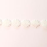 Bundle - 9.2 mtrs - 12mm White Austrian Daisy Applique Cotton Lace Trim