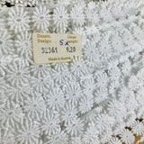 12mm White Austrian Daisy Applique Cotton Lace Trim