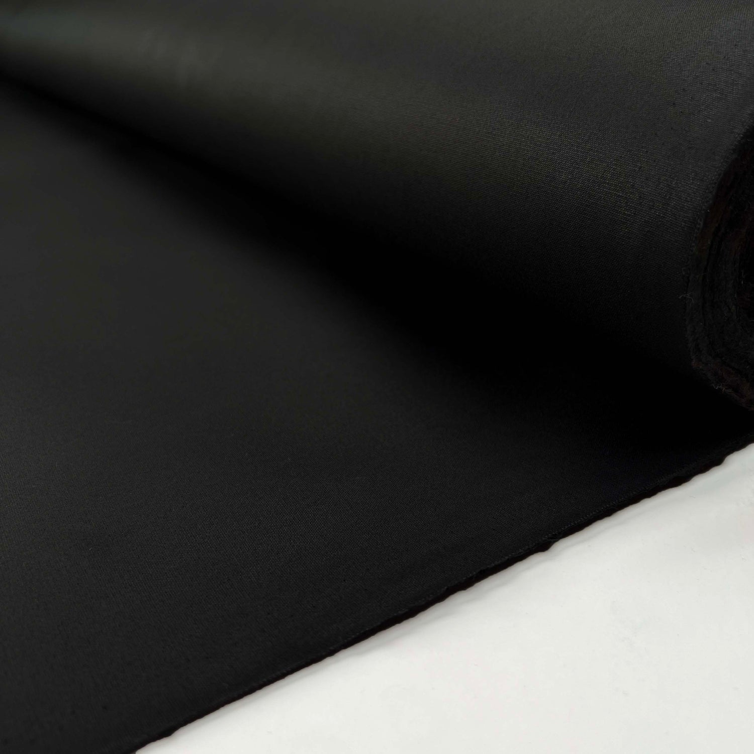 12oz_Waxed_Cotton_Black_British_Water_Resistant_Coating_Fabric_Roll