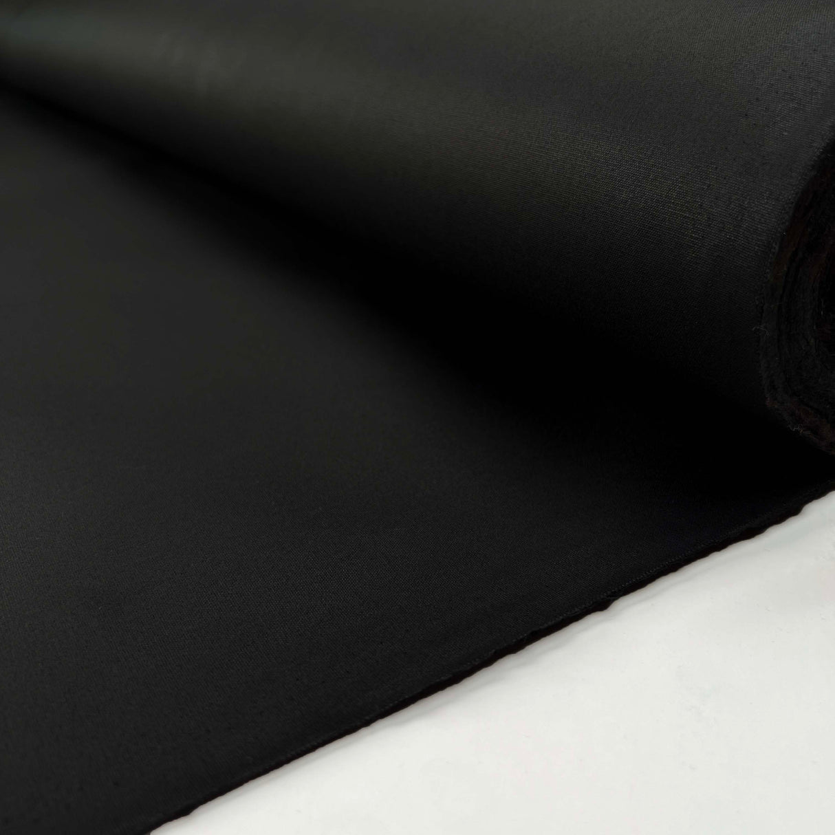 12oz_Waxed_Cotton_Black_British_Water_Resistant_Coating_Fabric_Roll