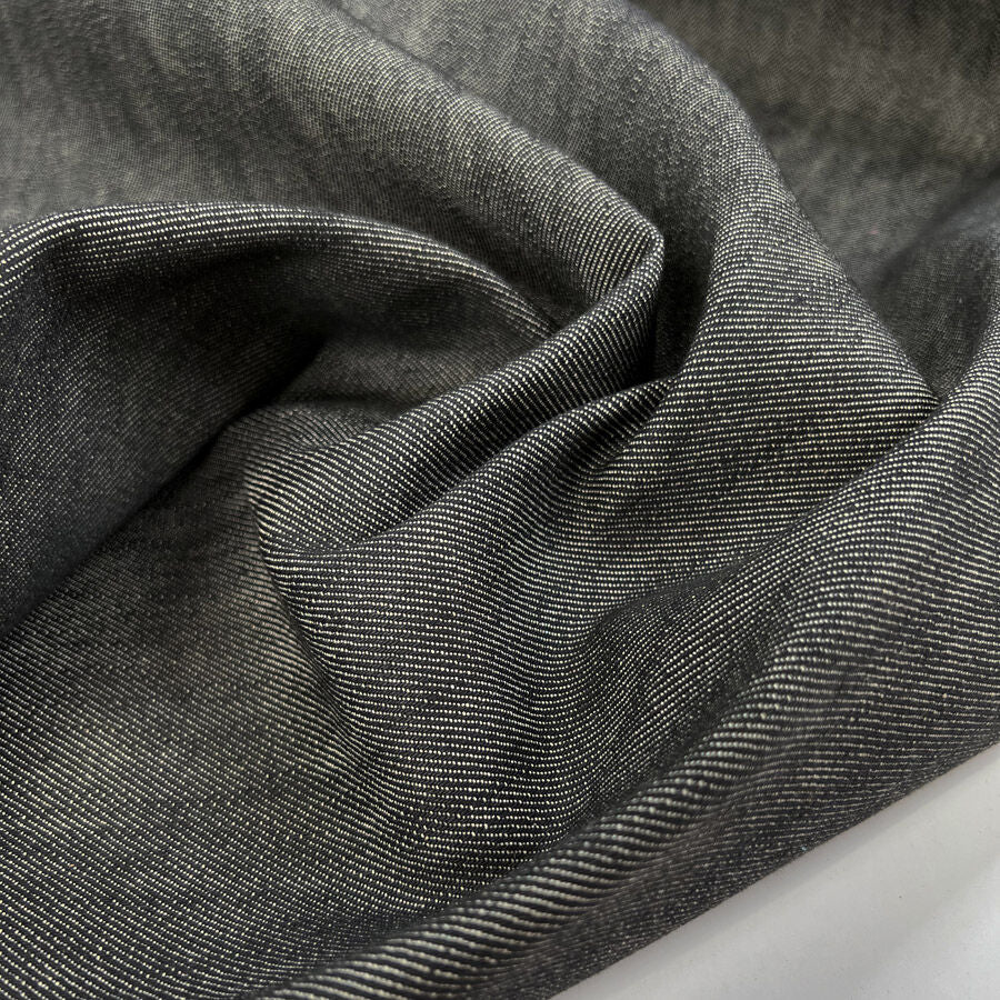 12oz Recycled Cotton Red Selvedge Denim Elastane Black Trouser Fabric