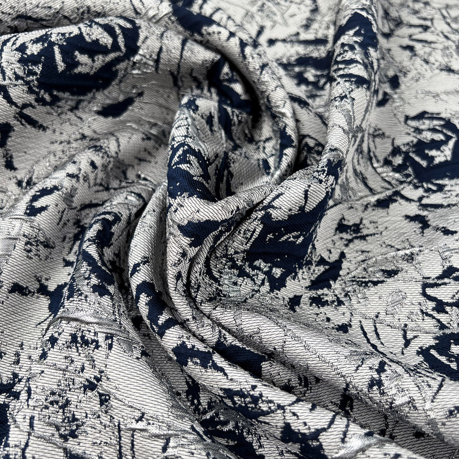 Remnant - Sterling Brocade - Navy (2.2m)