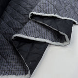 Remnant - Quilted Wool - Blue Check (1.25m)