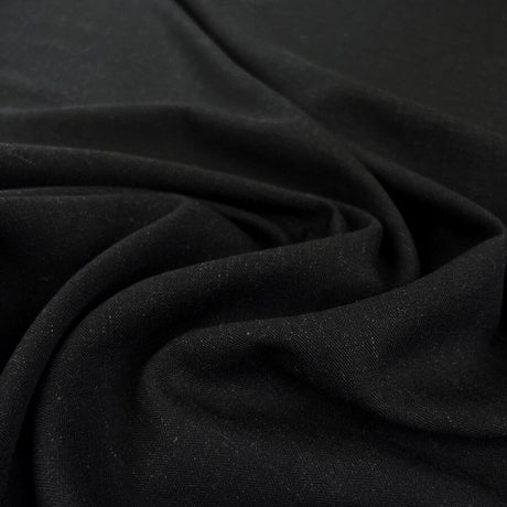Remnant - Bamboo Linen Tweed - Black (1.6m)