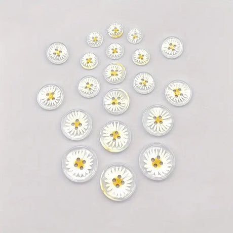 Pack Of 10 Daisy Buttons 3 Sizes