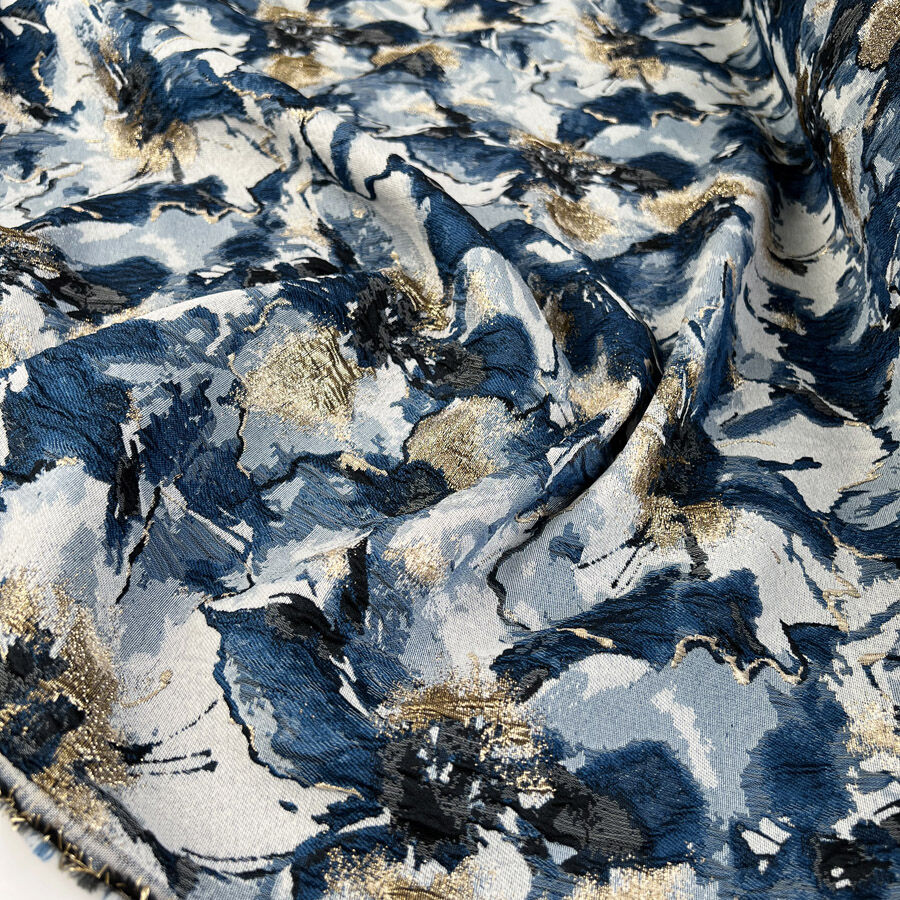 Bridget Brocade - Blue Gold