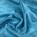 Stretch Breathable Lining - Turquoise Floral