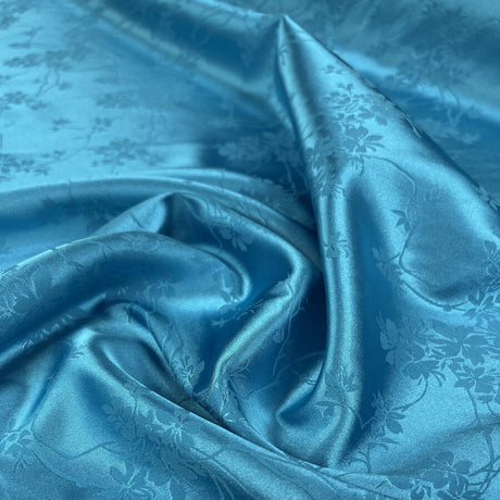 Stretch Breathable Lining - Turquoise Floral