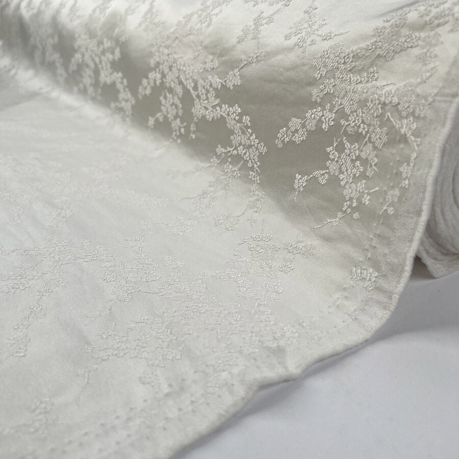 Satin Brocade - Off White