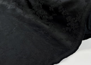 Satin brocade black