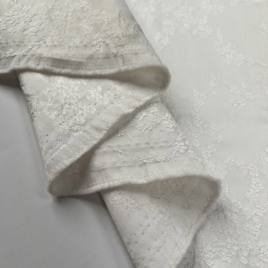 Satin Brocade - Off White