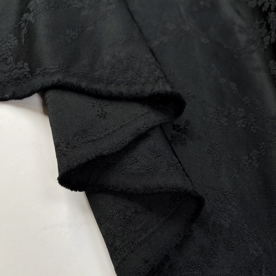 Satin Brocade - Black