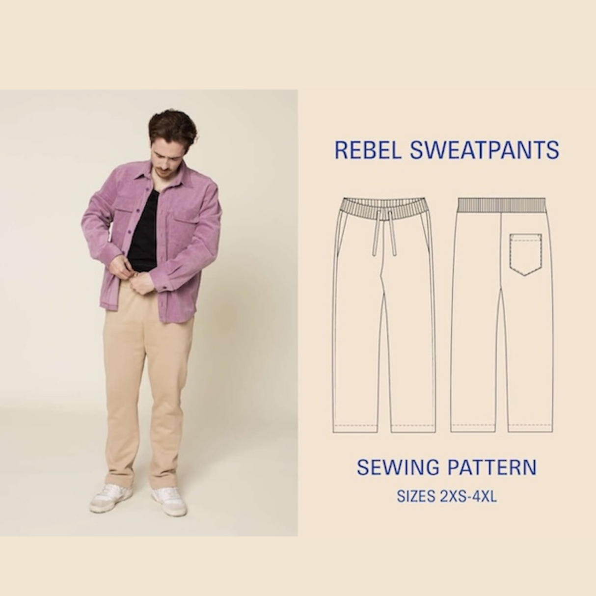 Wardrobe By Me - Men's Rebel Sweatpants Pattern
