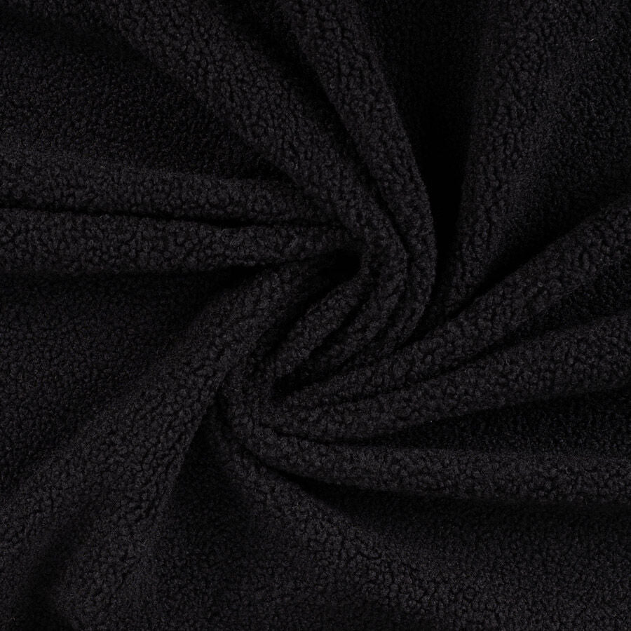 400gsm Sherpa Suede - Black
