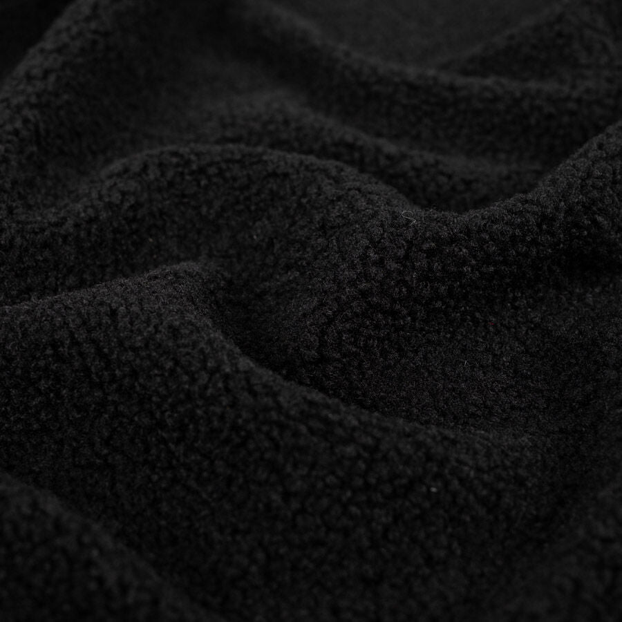 400gsm Sherpa Suede - Black