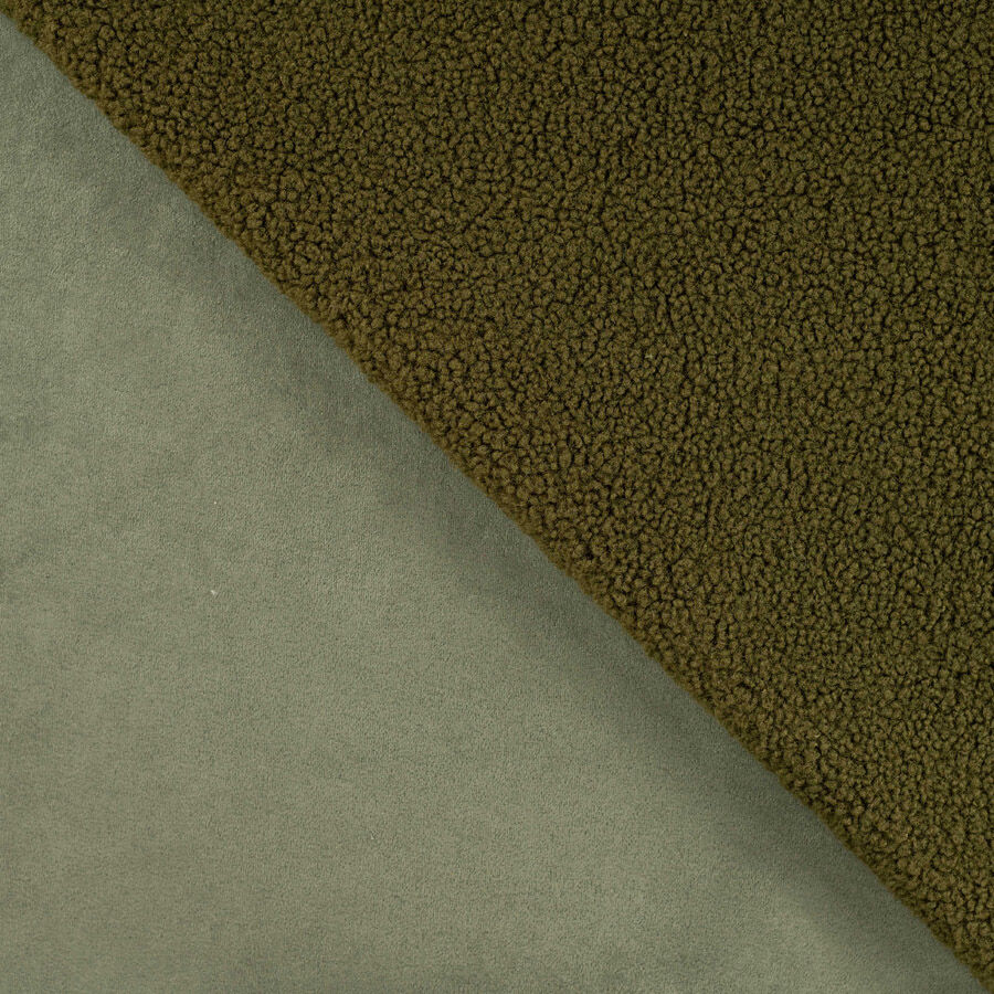 400gsm Sherpa Suede - Army