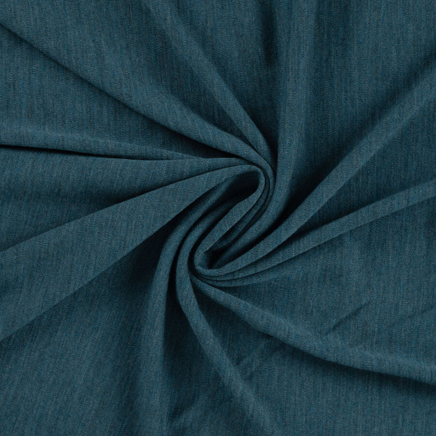 100% Merino Wool Jersey - Petrol