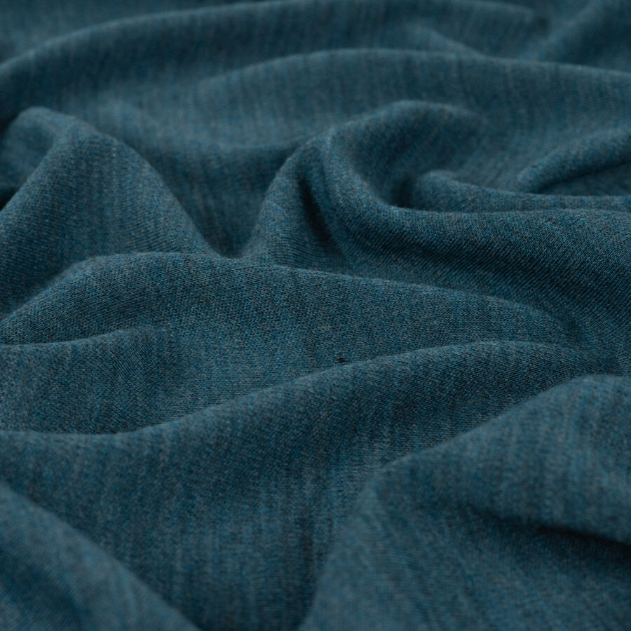 100% Merino Wool Jersey - Petrol