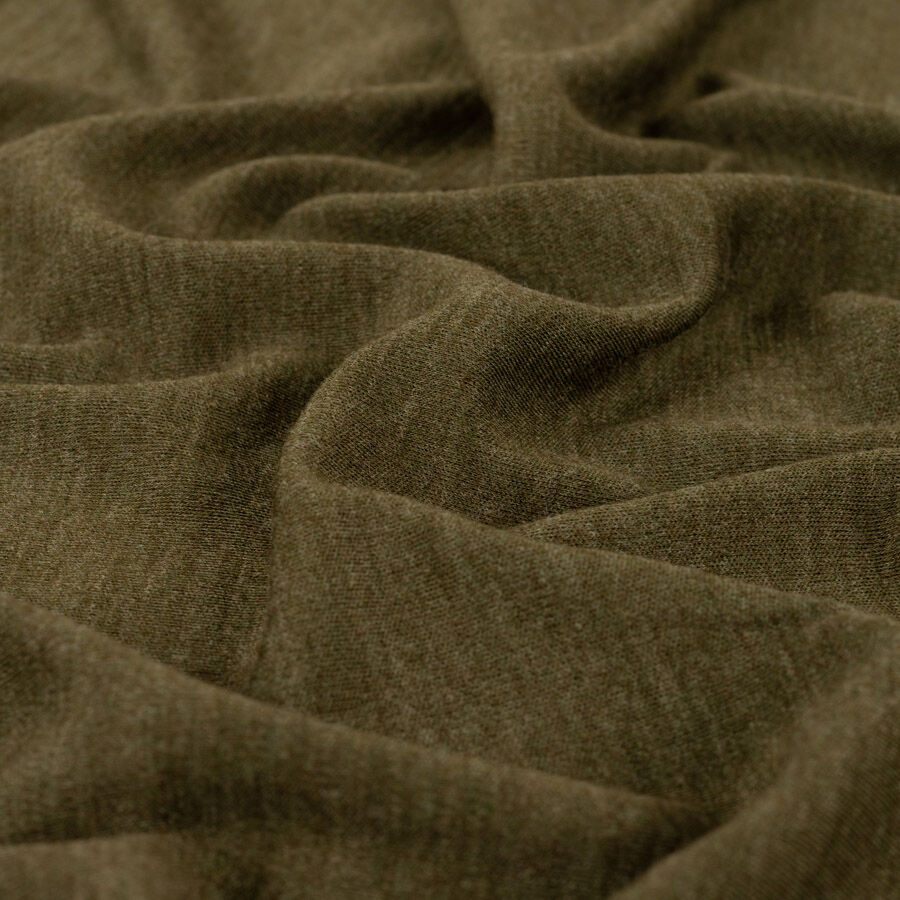 100% Merino Wool Jersey - Khaki