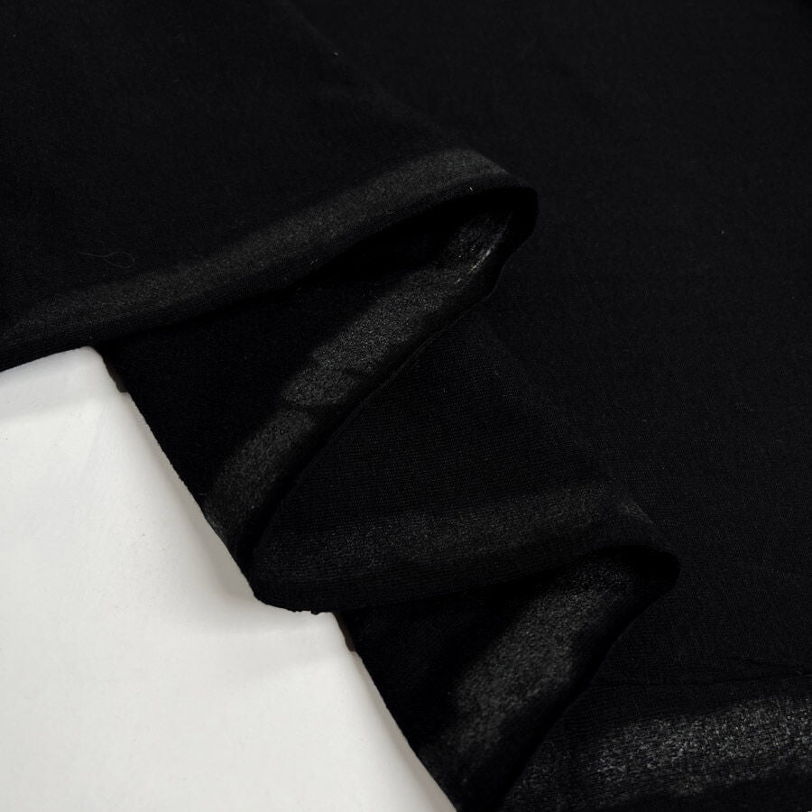 True Essentials - Fine Rib T-Shirting - Black