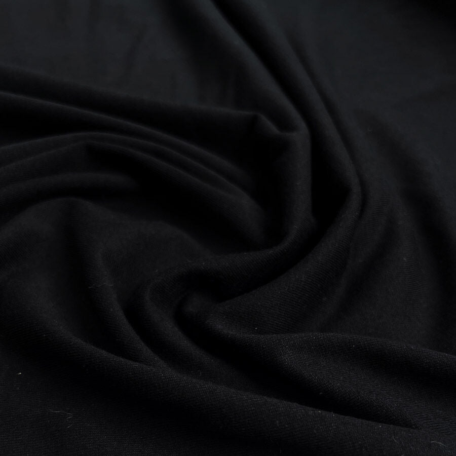 True Essentials - Fine Rib T-Shirting - Black