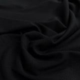 Fine Rib Black Cotton Jersey