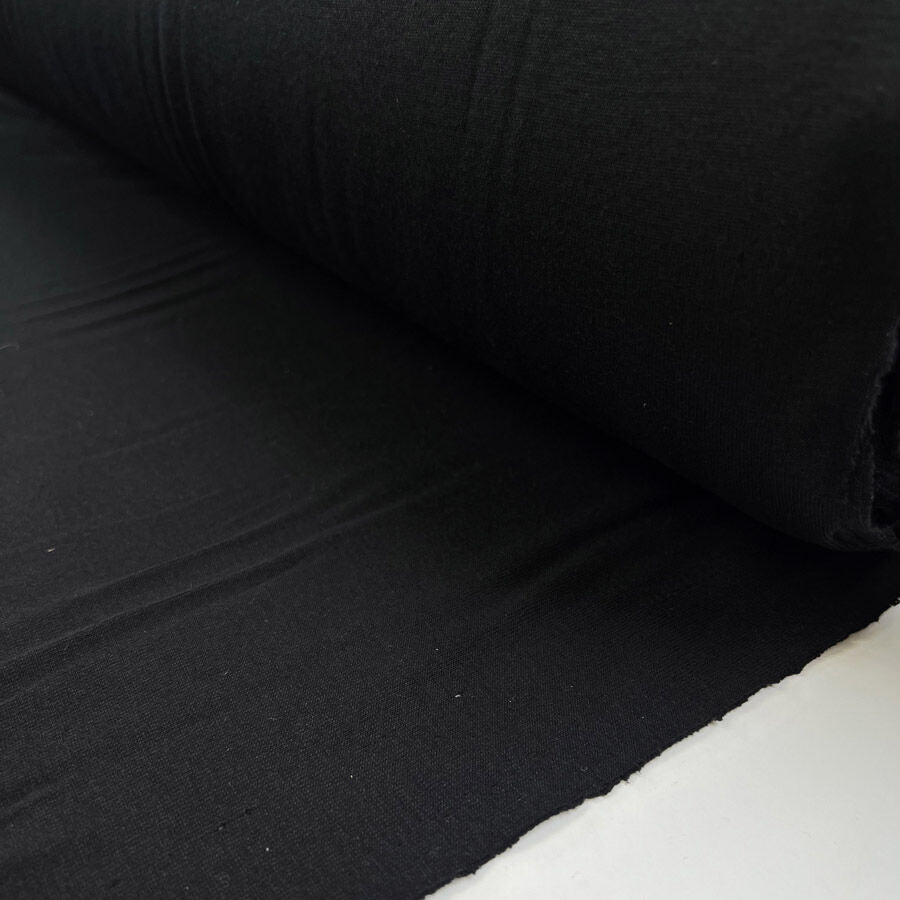 Soft Rib Cotton Jersey - Black