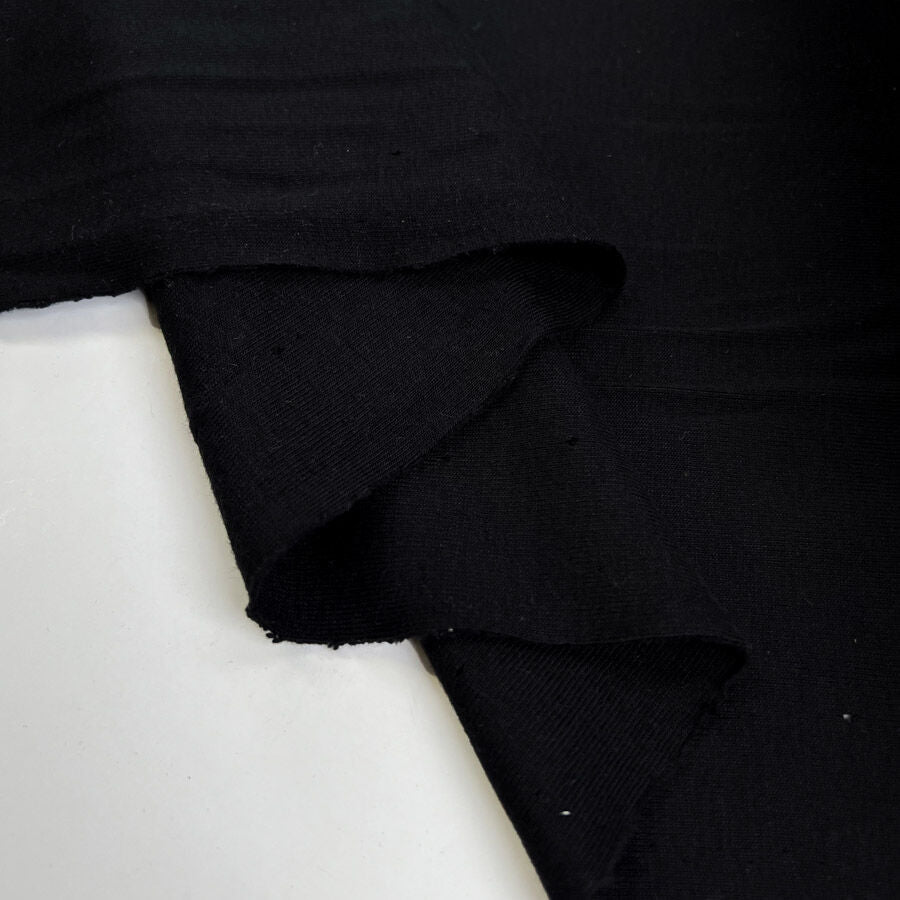 Soft Rib Cotton Jersey - Black