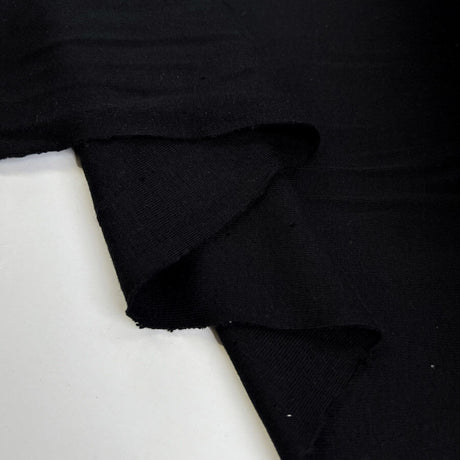 Soft Rib Cotton Jersey - Black