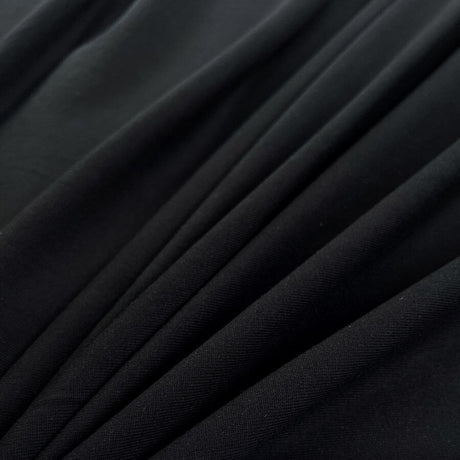 Remnant - Heavy Rib Cotton Jersey - Black (1.5m)