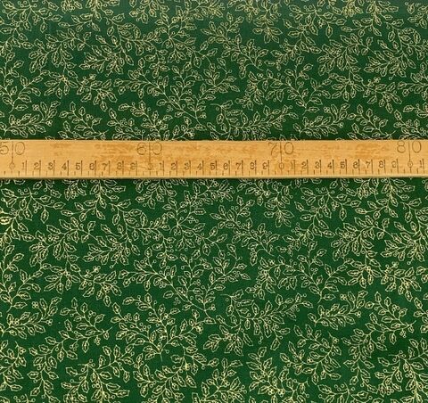 Christmas Cotton - Holly - Green