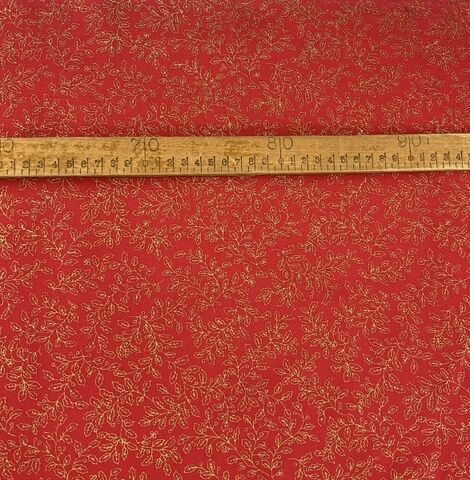 Christmas Cotton - Holly - Red