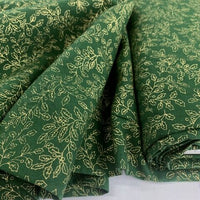 Christmas Cotton - Holly - Green