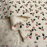 Christmas Cotton - Holly Natural - Grande