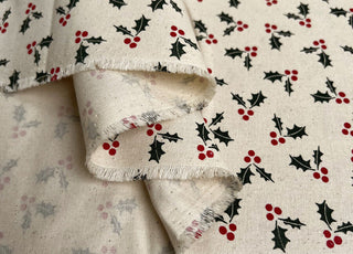 Christmas cotton holly natural grande