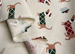 Christmas cotton festive dachshund