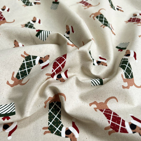 Christmas Cotton - Festive Dachshund