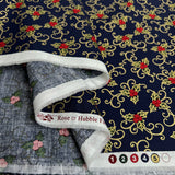 Christmas Cotton - Berries & Holly - Blue