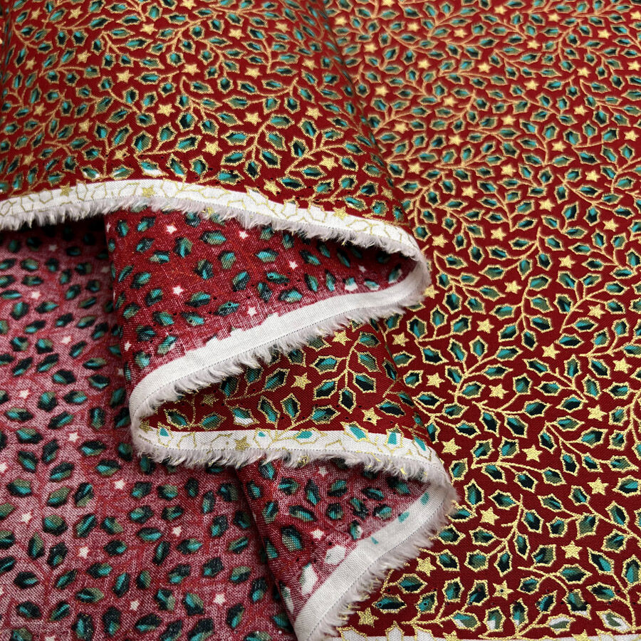 Christmas Cotton - Hollygrove - Red