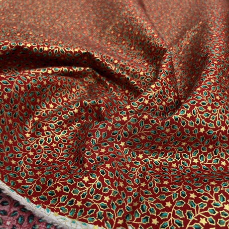 Christmas Cotton - Hollygrove - Red