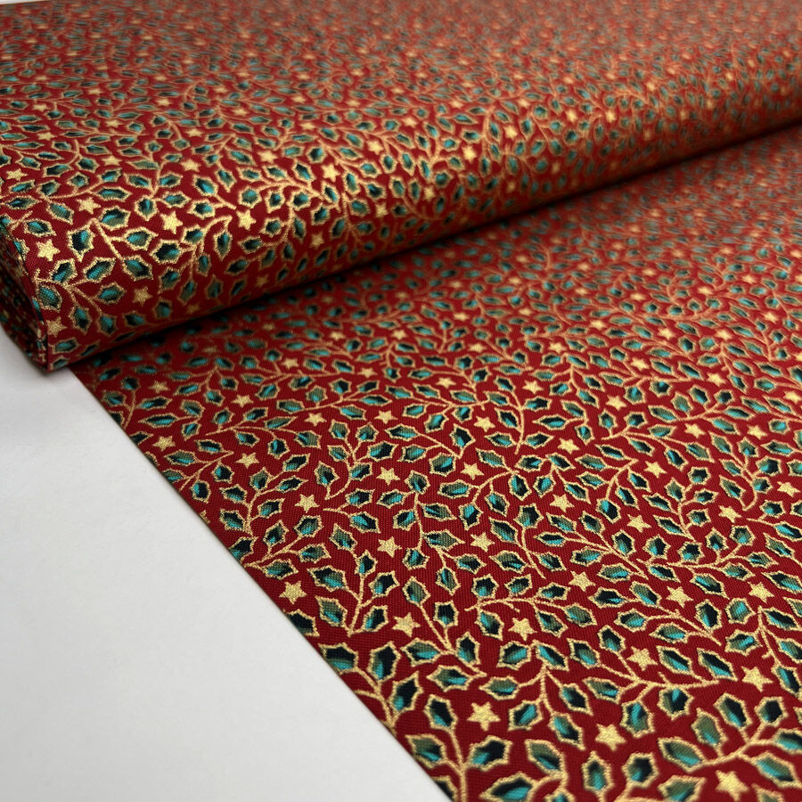 Christmas Cotton - Hollygrove - Red