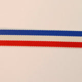 Red, White & Royal Blue Stripe Craft Tape (15mm)