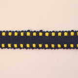 Navy & Yellow Polyester Braid Tape (15mm)