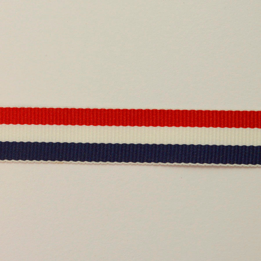 Red, White & Navy Stripe Craft Tape (15mm)