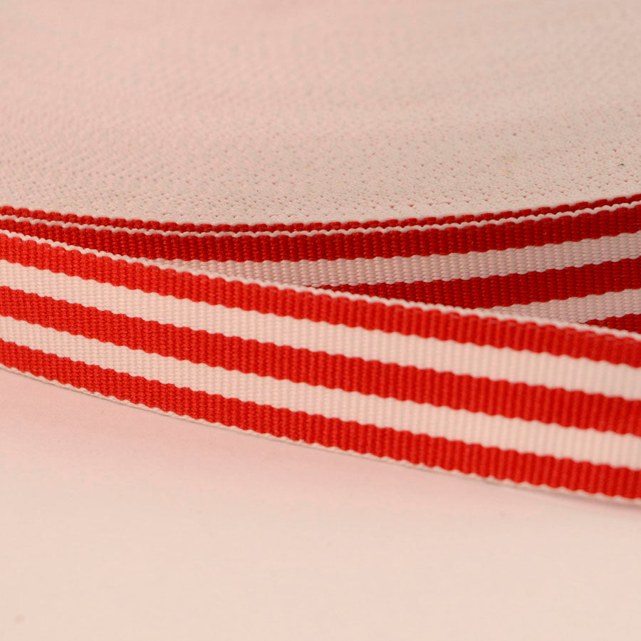 Red & White Stripe Craft Tape (15mm)