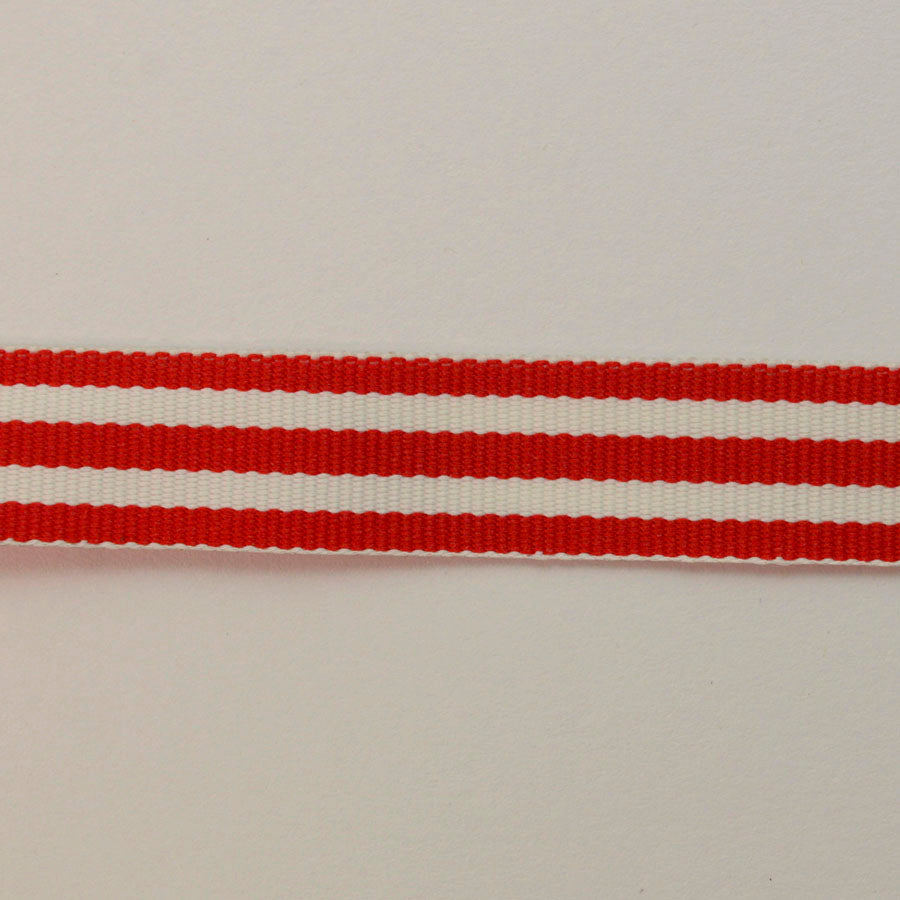 Red & White Stripe Craft Tape (15mm)