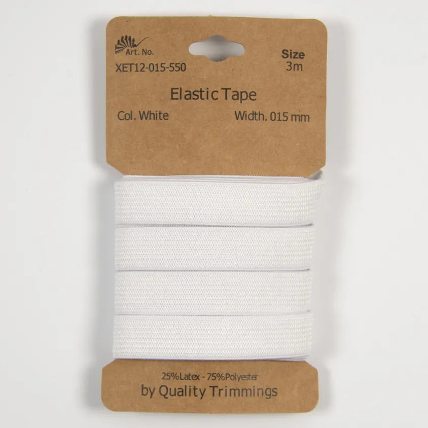 Elastic Tape - White (15mm x 3m)
