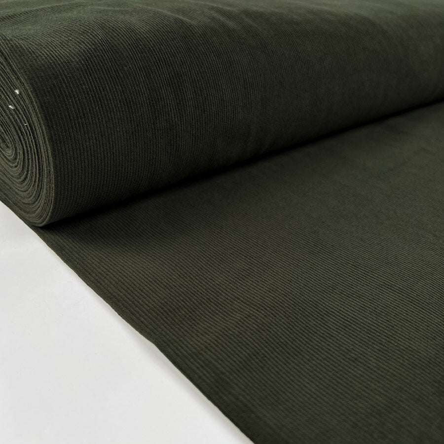 16 Wale Washed Corduroy - Army