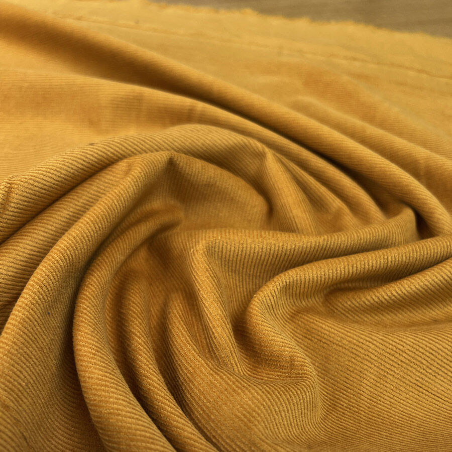 16 Wale Washed Corduroy - Mustard