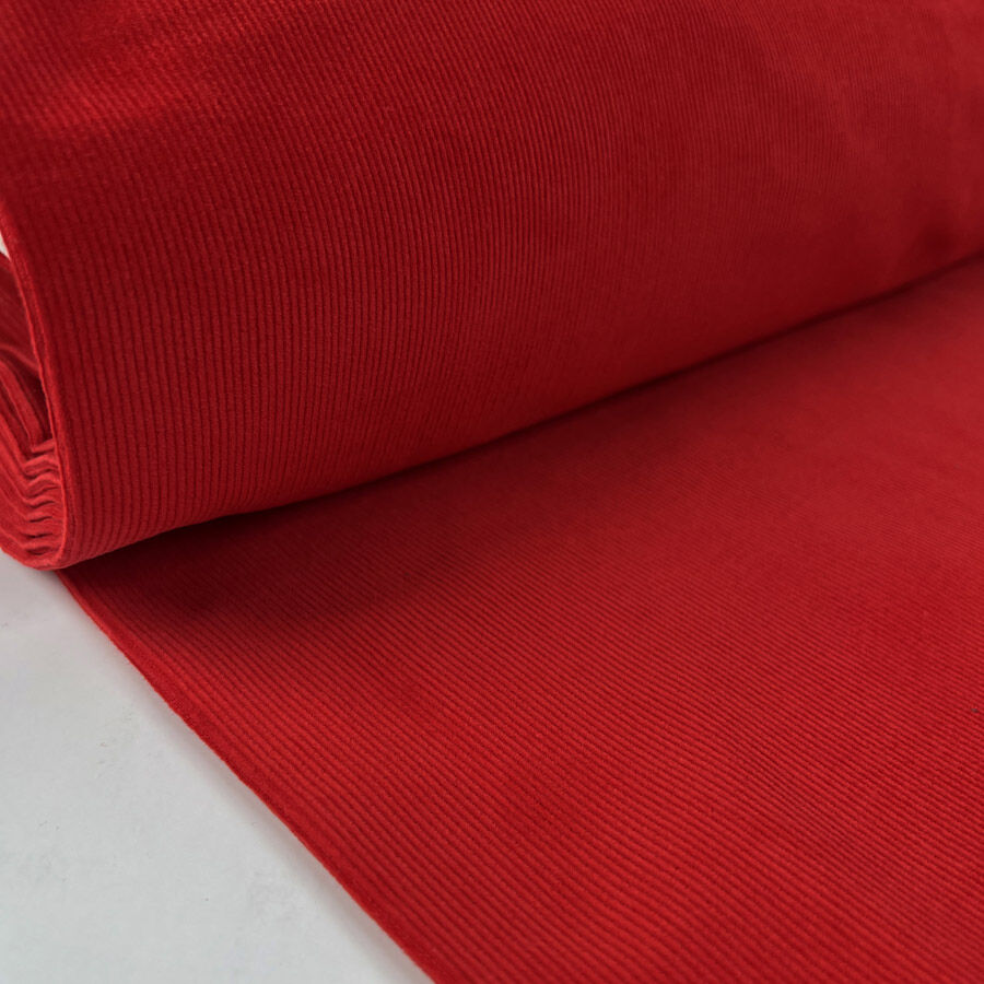 16 Wale Washed Corduroy - Red